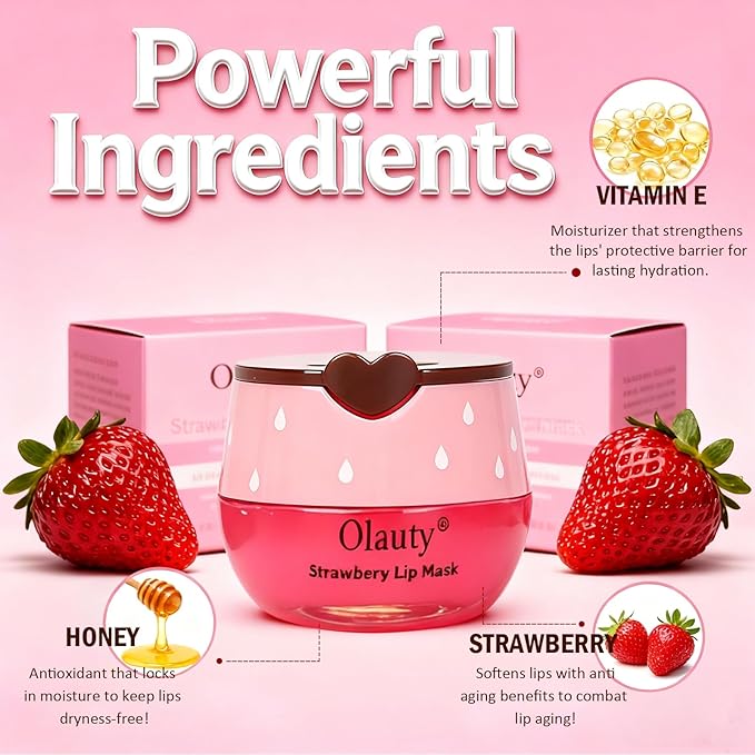 4Pcs Bee Lip Balm Honey Pot, Strawberry, Watermelon, Apple Lime, Honey Lip Balm - Image 5