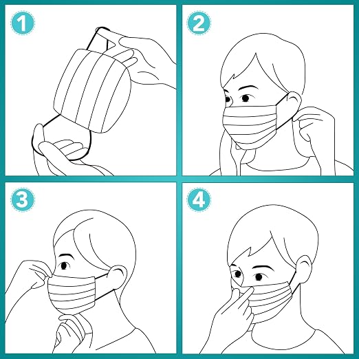 ZTANPS 100 PCS Disposable Face Masks, 3 Ply Protection Face Masks - Image 7