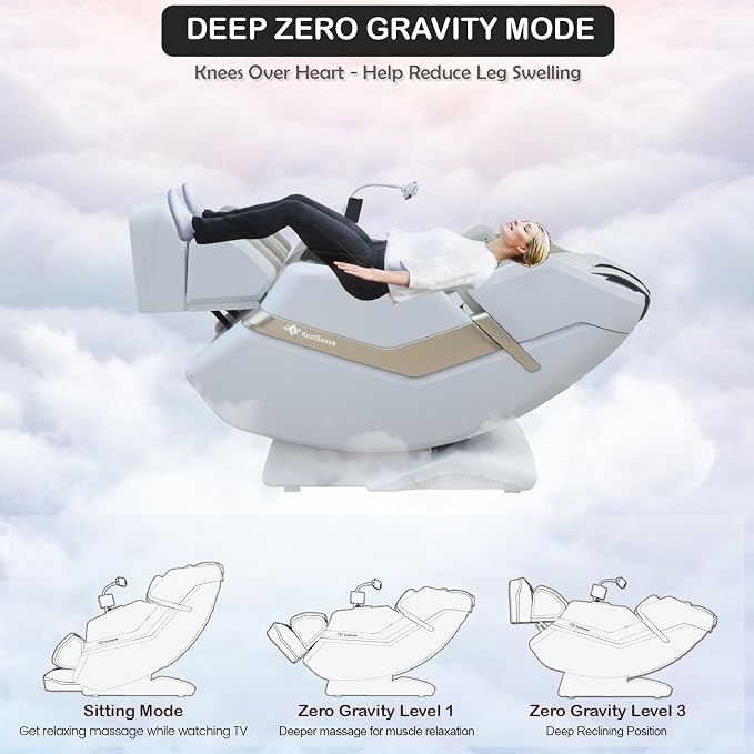 KoziSense KZ-313 2026 Heated Jade Roller Massage Chair Full Body, Deep Zero - Image 5