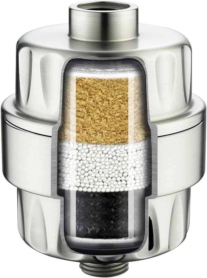 BRIGHT SHOWERS Shower Filter, High Output Shower Head Filter, 3-Stage Filtration by BRIGHTSHOWERS
