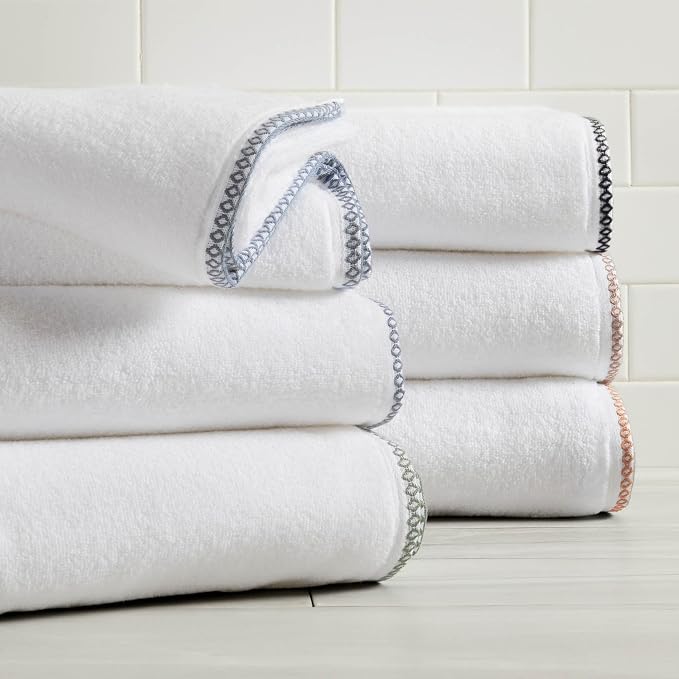 Great Bay Home Clay/White Bath Towel Set - Image 3