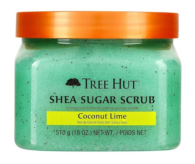 Tree Hut Exfoliating Shea Sugar Body Scrub Coconut Lime 18 oz by TreeHut