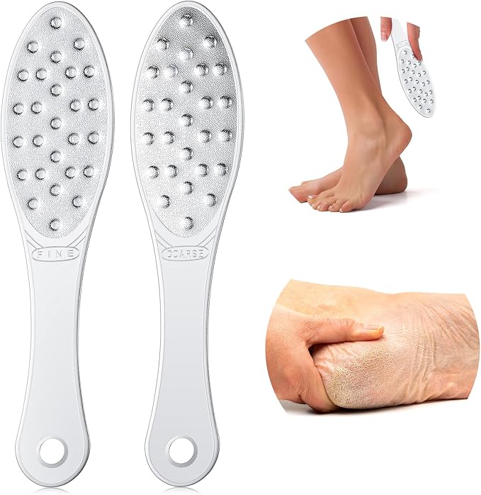 1 Pcs Stainless Steel Foot File Callus Remover Double Sided Metal Foot Rasp by Jutom
