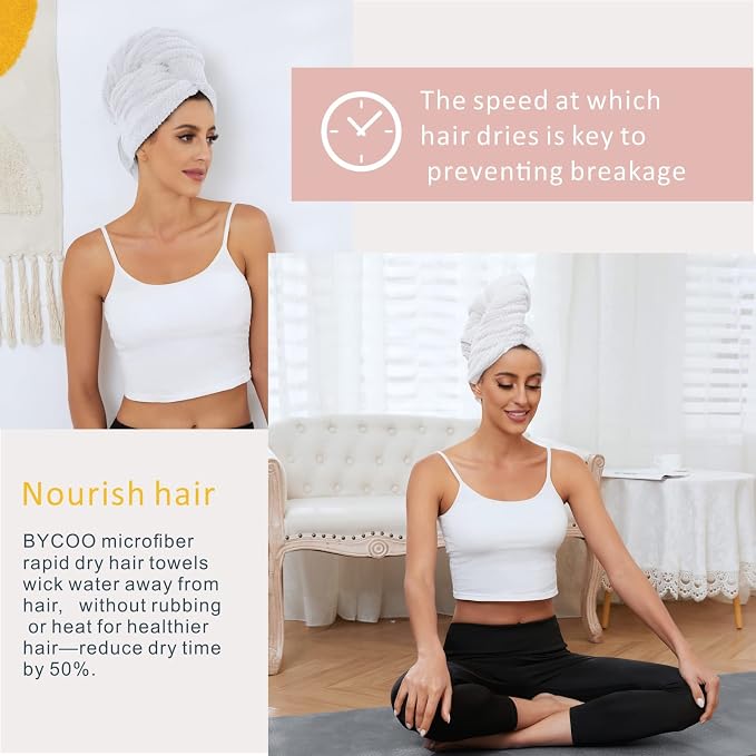 Large Microfiber Hair Towel Wrap - Image 4