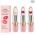 BestLand 3 Pcs/Set Flower Jelly Lipstick Set Temperature Change Moisturizer by Bestland
