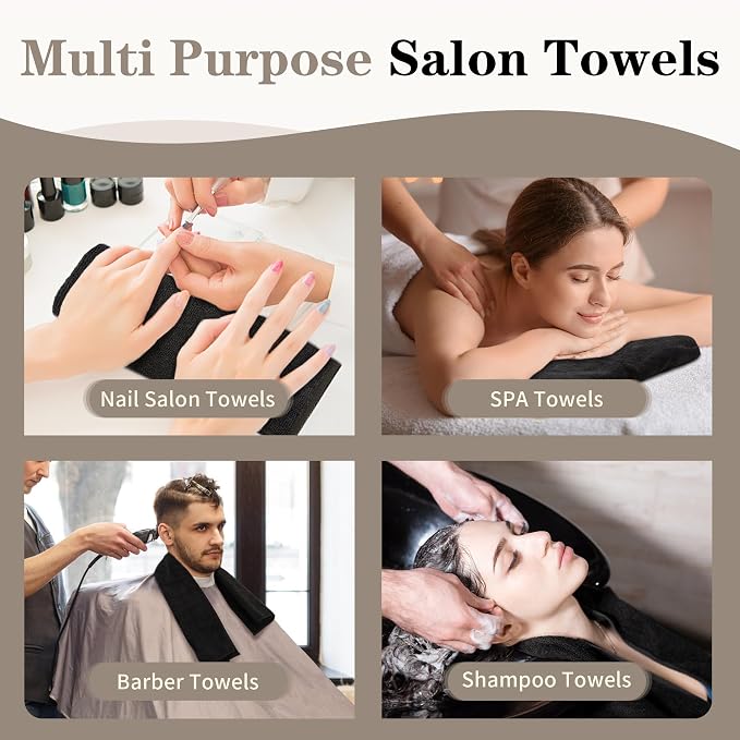 FIXSMITH Salon Towels 24 Pack, Quick Dry Gym Towels, Spa Face Towel, Absorbent - Image 6