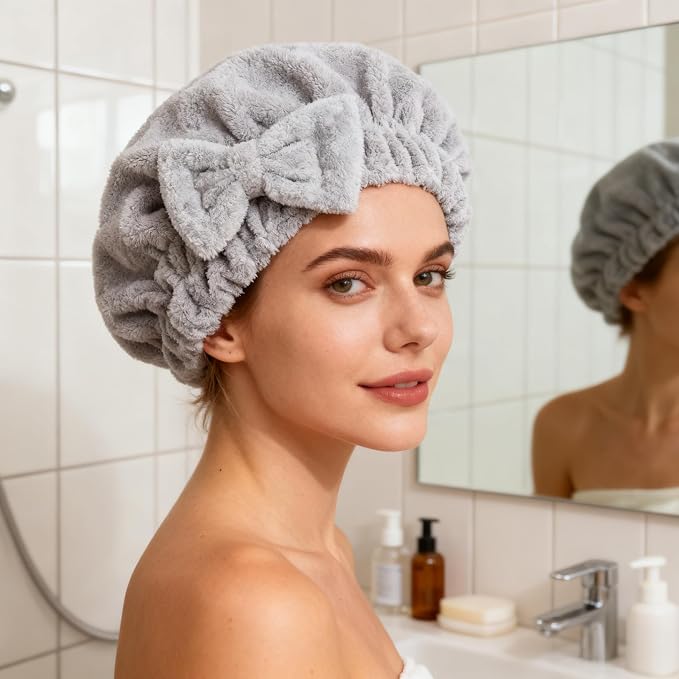HOPESHINE Microfiber Hair Towel Cap - Image 2