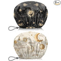 2 PCS Shower Cap Waterproof Double Layer Elastic Adjustable Reusable Hair Bath by BHAHB