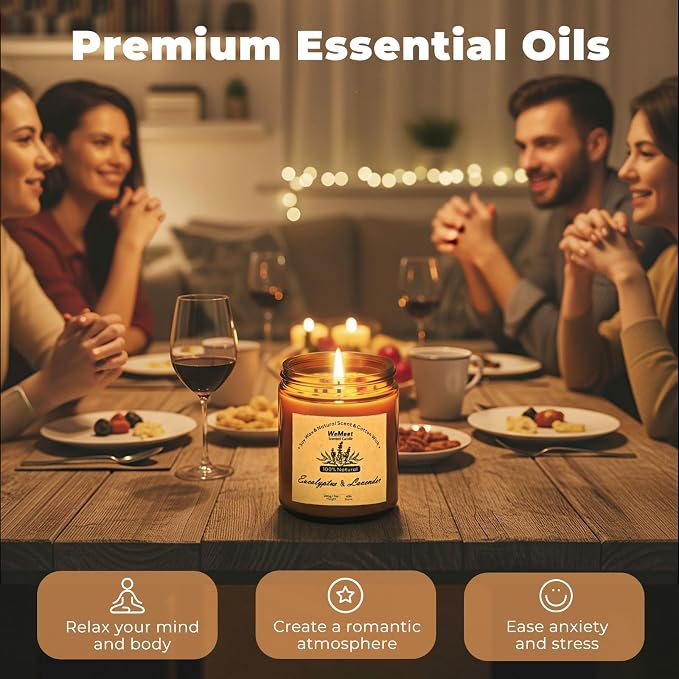 WEMEET Scented Candles Set, 4 Pack Aromatherapy Candle - Image 5
