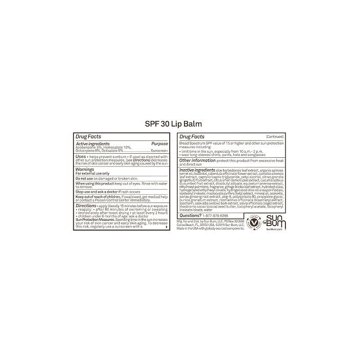 Sun Bum SPF 30 Sunscreen Coconut Lip Balm - Image 6