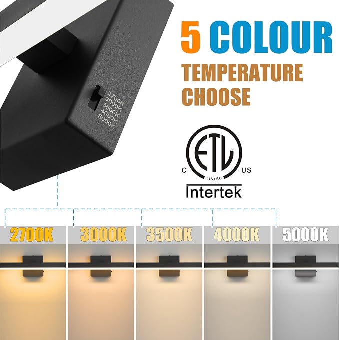 Black Bathroom Vanity Light 31.5 inch, 26W Dimmable 5CCT LED Modern Bathroom - Image 4