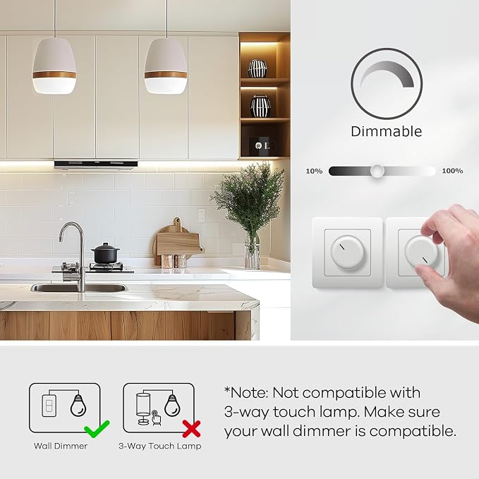 Linkind A19 LED Light Bulbs Dimmable, 75W Equivalent, E26 Base, 5000K Daylight - Image 3
