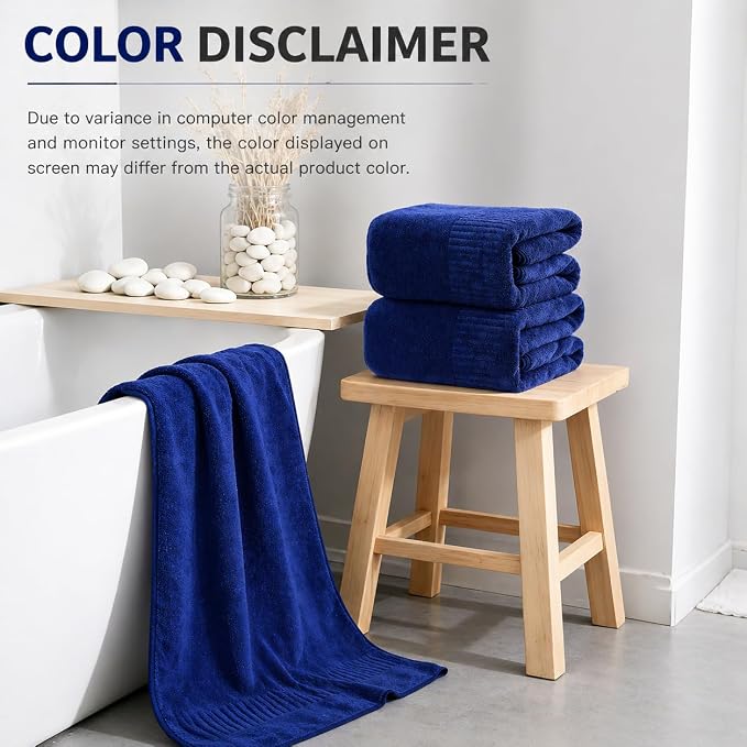 SEISSO 4 Pack Extra Large Bath Towels 63"x35", Bath Sheets - Image 6