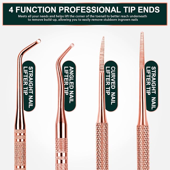 Teenitor Pedicure Tools for Feet, Toenail File and Lifters, Ingrown Toenail - Image 6