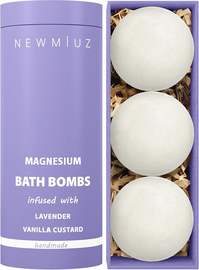 Magnesium Lavender Vanilla Luxury Fizzing Bath Bomb Sensitive Skin Formula - Image 9