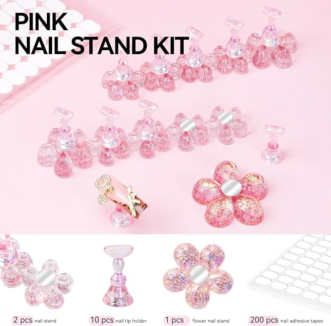 Nail Stand for Press On Fake Nails Painting Display Practice, Powerful Magnetic - Image 2