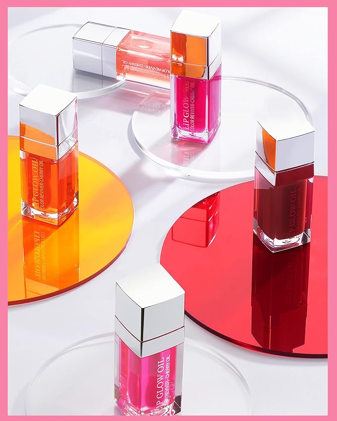 Hydrating Plumping Lip Glow Oil, Tinted Lip Gloss, Transparent Toot Lip Oil - Image 8
