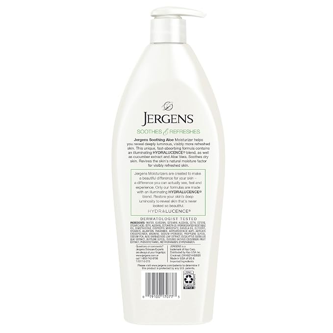 Jergens Soothing Aloe Body Lotion, Aloe Vera Body and Hand Moisturizer - Image 11