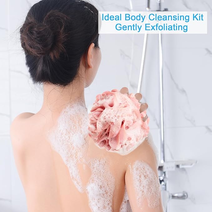 AmazerBath Loofah Sponge 75g/Piece, Exfoliating Bath Sponge Body Scrubber - Image 3