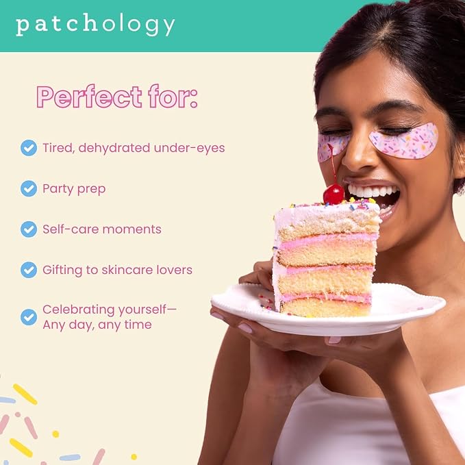 Patchology Eye Want Cake Hydrating & Smoothing Eye Patches – Under Eye Masks - Image 4