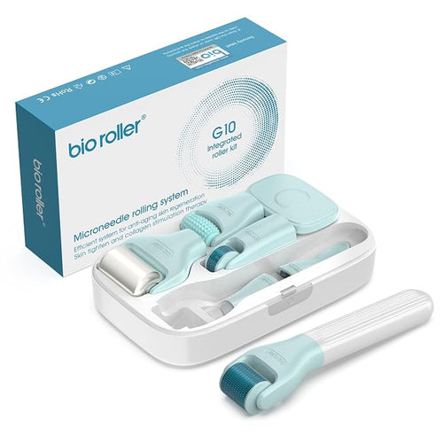 10 In 1 roller kit Face Massager Jade Ice Roller Microneedling Derma Rolling - Image 2