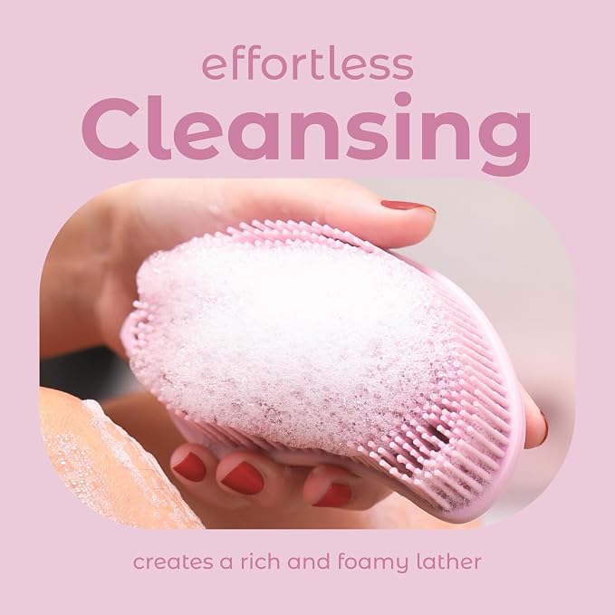 MainBasics Silicone Body Scrubber Dual-Sided Shower Loofah and Scalp Scrubber - Image 4