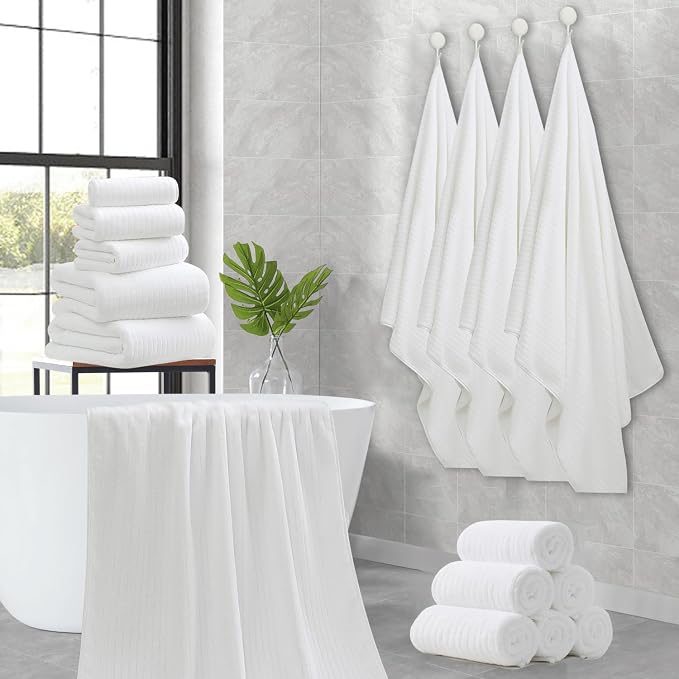 18 Piece Family Bath Towel Set Include 6 Bath Towels, 6 Hand Towels and 6 - Image 8
