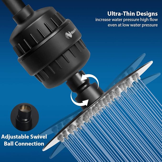 NearMoon Shower Head and 15 Stage Shower Filter Combo, High Pressure Filtered - Image 4