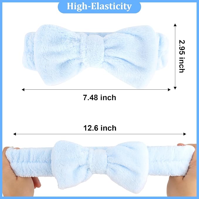 Ondder Spa Headbands for Women, Bow Makeup Skincare Headbands for Washing Face - Image 4