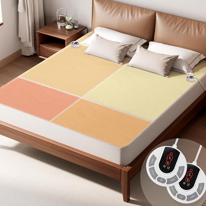 GOTCOZY Multi-Zone Heated Mattress Pad Queen Size by EASYTOCHOOSEEASYTOLOVE