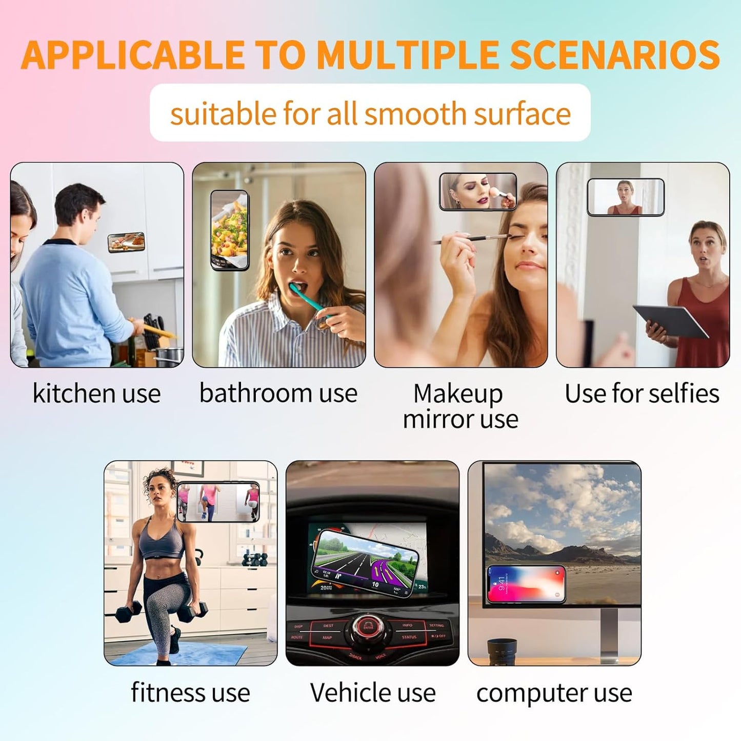 ZYCCER Double Sided Silicone Suction Phone Holder Mount,Compatible with iPhone and Android Cases Hands-Free Mirror Shower Phone Mount Strong Grip Holder (Light Pink, Single Sided 1PCS)