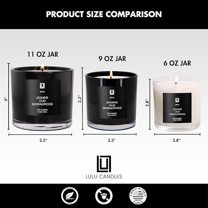 Lulu Candles | Clean Cotton | Luxury Scented Soy Jar Candle | Hand Poured in - Image 8