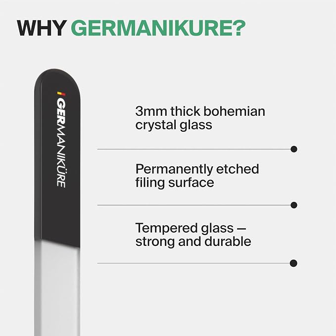 GERMANIKURE Glass Nail File in Suede Sleeve - Image 4