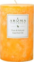 Aroma Naturals Lavender & Tangerine Essential Oil Scented Pillar Candle by Aroma+Naturals