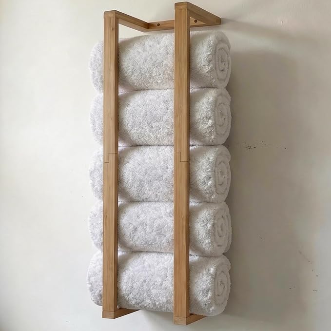 Bamboo Towel Racks by AuraNest