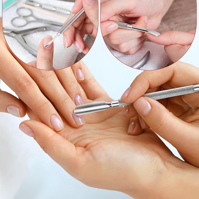 Cuticle Pusher Nail Polish Remover 2-in-1 Cuticle Trimmer Nail Care Tool - Image 4