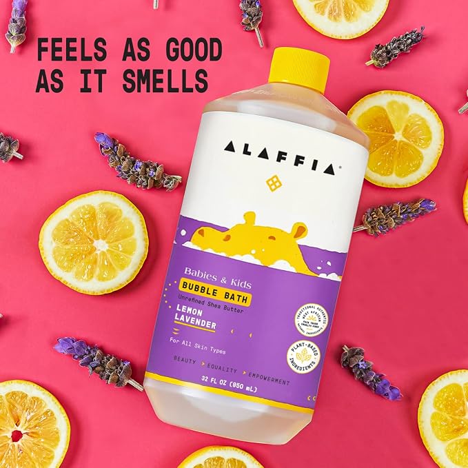 Alaffia Bubble Bath for Babies & Kids, Lemon Lavender 2-Pack – Long-Lasting - Image 8