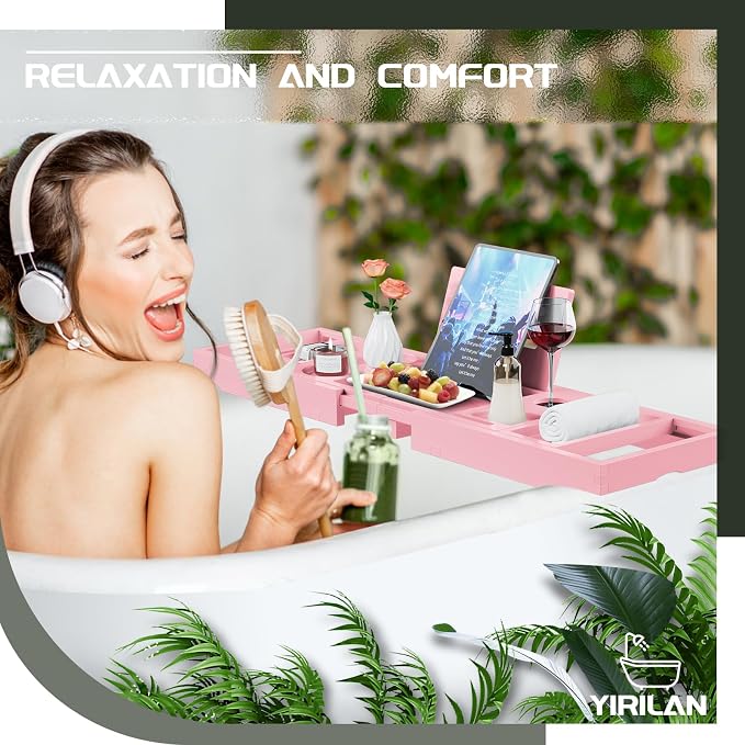 Premium Bathtub Tray Caddy, Expandable Bath Tray, Unique House Warming Gifts - Image 5