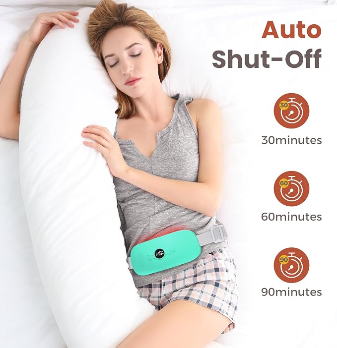 NOWWISH Heating Pad for Period Cramps Pain Relief, Portable Electric Cordless - Image 3
