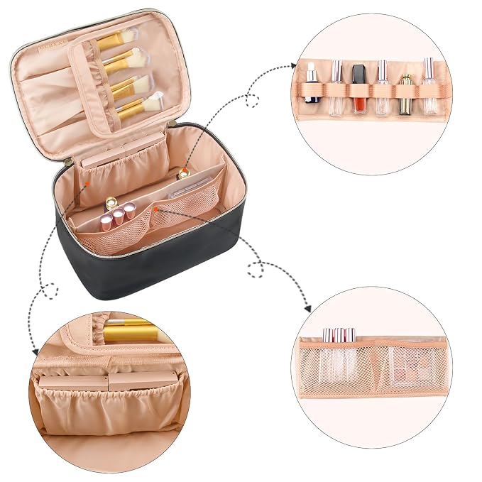 OCHEAL Makeup Bag, Portable Cosmetic Bag, Large Capacity Travel Makeup Case - Image 4