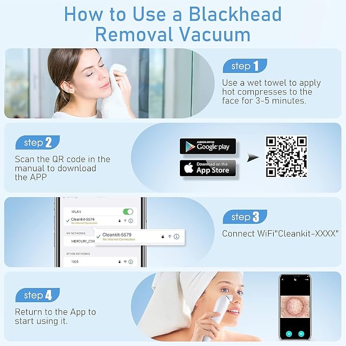 Blackhead Remover Vacuum, USB Interface Type Pore Vacuum, Men and Women Pore - Image 6