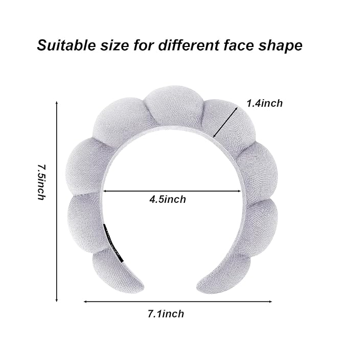 Spa Headbands for Washing Face Makeup Skin Care Women Bubble Facial Beauty - Image 2