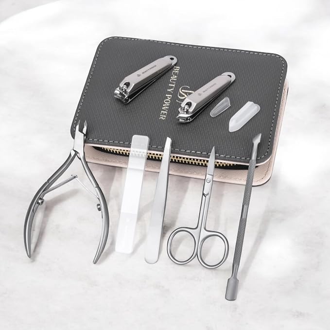 Beauty Power Manicure Pedicure Set 7-in-1 Stainless Steel, Ultra Sharp - Image 2