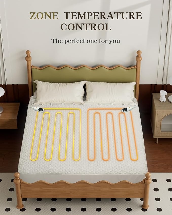 Gotcozy Heated Mattress Pad Califonia King Size Dual Control - Image 2