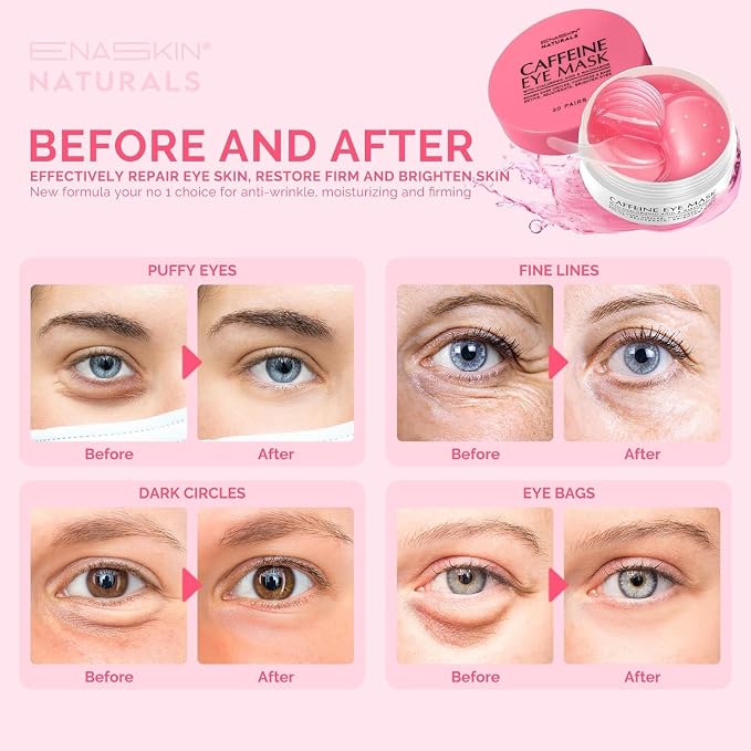 Under Eye Patches for Puffiness Kit: 120 Pcs Green Tea & Caffeine Eye Mask for - Image 4