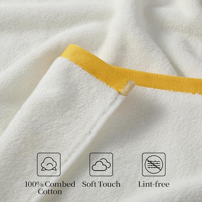 REDKISS 6 Piece Luxury Bath Towel Set, 2 Bath Towels, 2 Hand Towels, 2 - Image 6