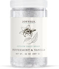 Jovvily Peppermint & Vanilla Epsom Salt - 2 lb - Scented Soaking Solution by Jovvily