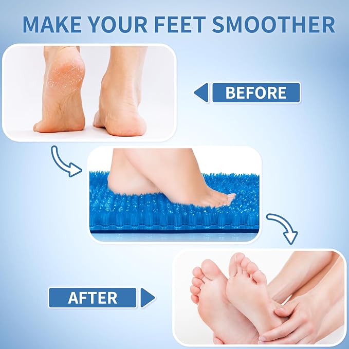 Yolife Shower Foot Scrubber Mat, Anti-Slip Bath Mat - Image 2