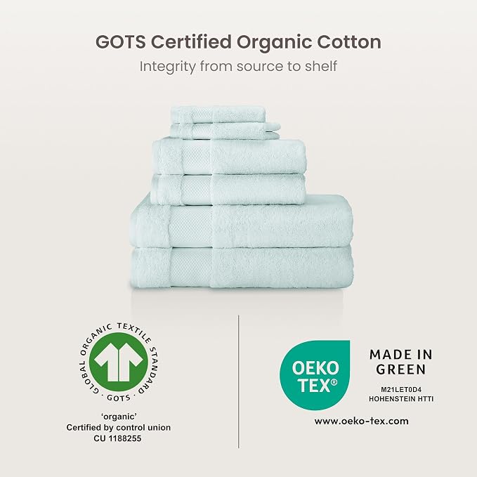 BIOWEAVES 100% Organic Cotton Bath Sheet Set of 2 | Soft Oversized Bath Towels - Image 8