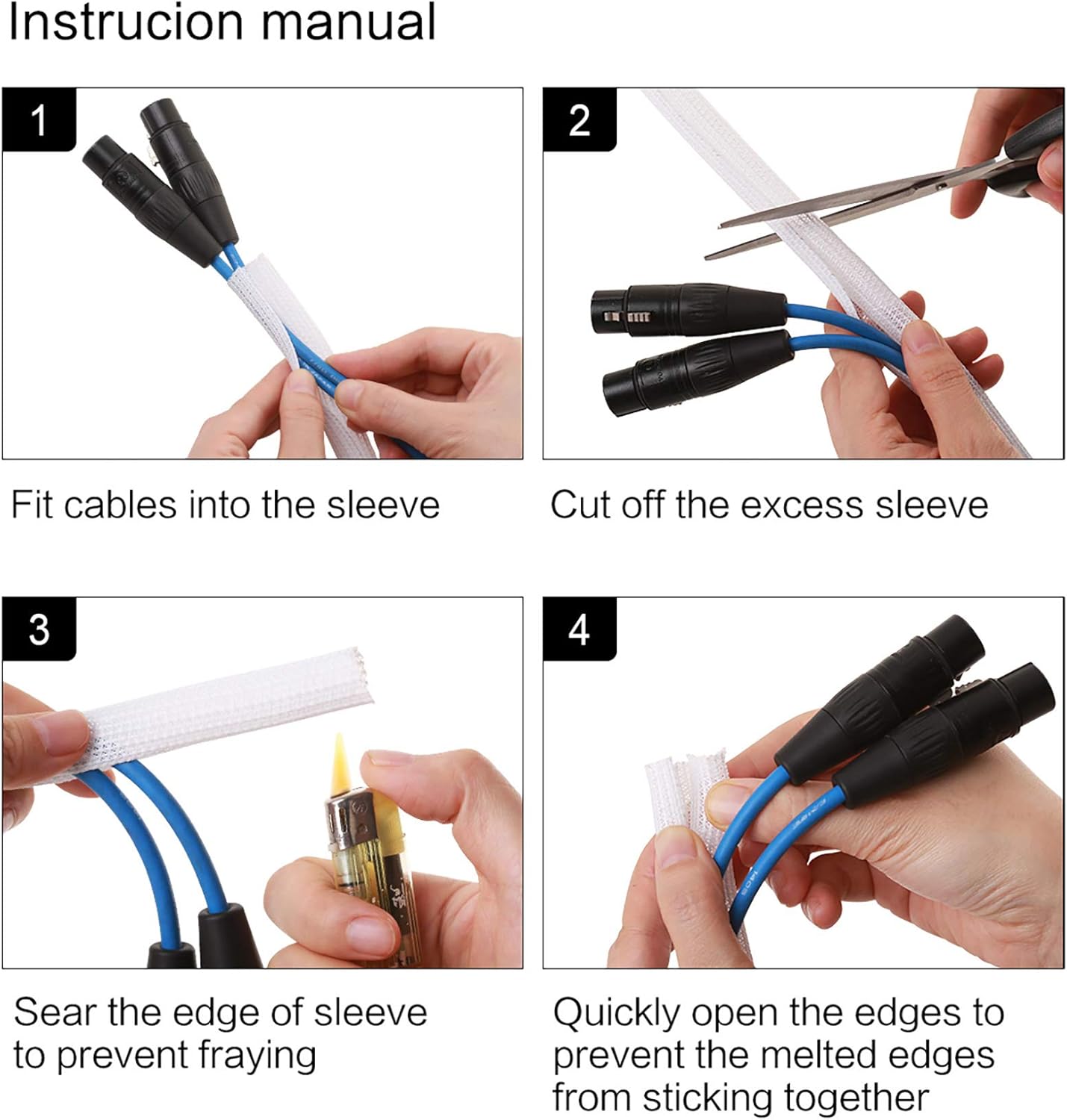 Alex Tech 10ft - 3/4 inch Cord Protector Wire Loom Tubing Cable Sleeve Split Sleeving for USB Cable Power Cord Audio Video Cable - Protect Cat from Chewing Cords - White